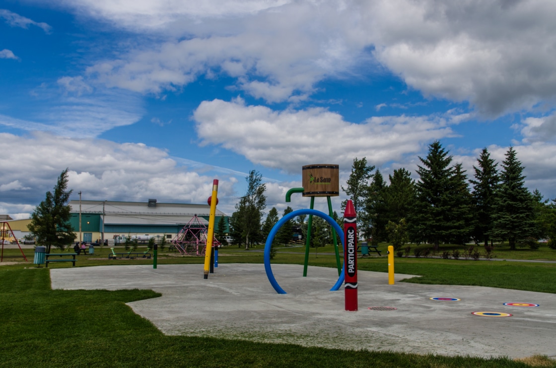 Jeux d'eau du participarc à La Sarre + module